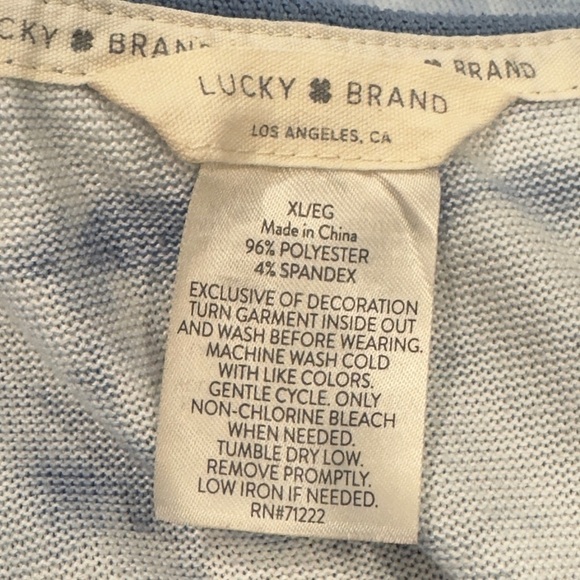 Lucky Brand Blue Tie Dye Tank Top XL - Picture 7 of 7